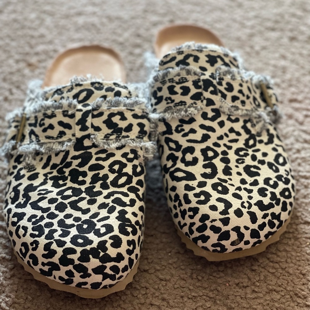 Cheetah slip on shoes